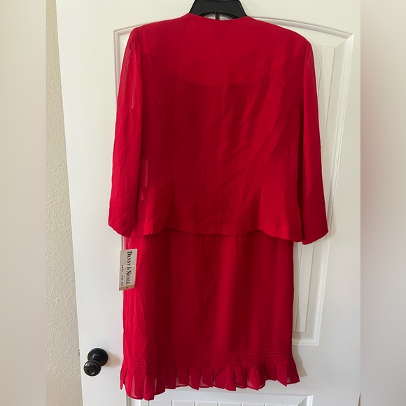Danny & Nicole dress set featuring a jacket and a dress with a pleated hem- 12 - Picture 2 of 11